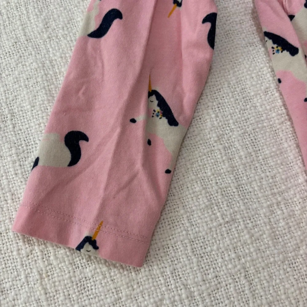 Hanna Andersson Girls Unicorn Dress Lot 2 Pack Navy Pink Long Sleeve 120 US 6-7